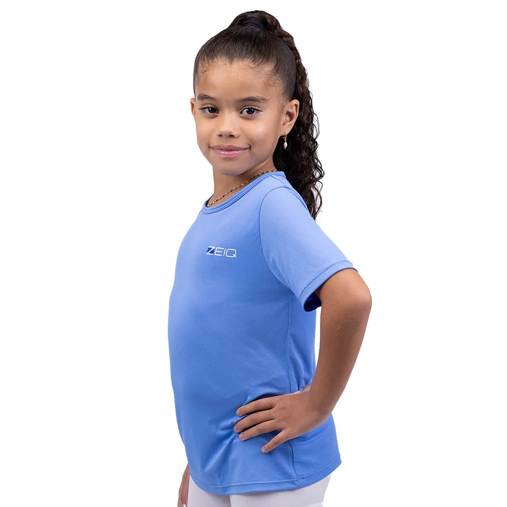 Camiseta Esportiva Infantil Zeiq Blue Jeans