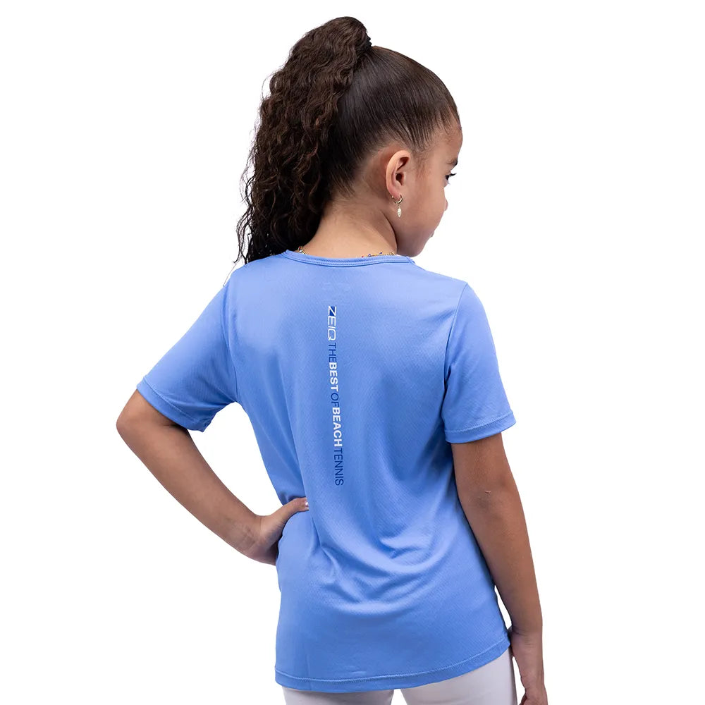 Camiseta Esportiva Infantil Zeiq Blue Jeans