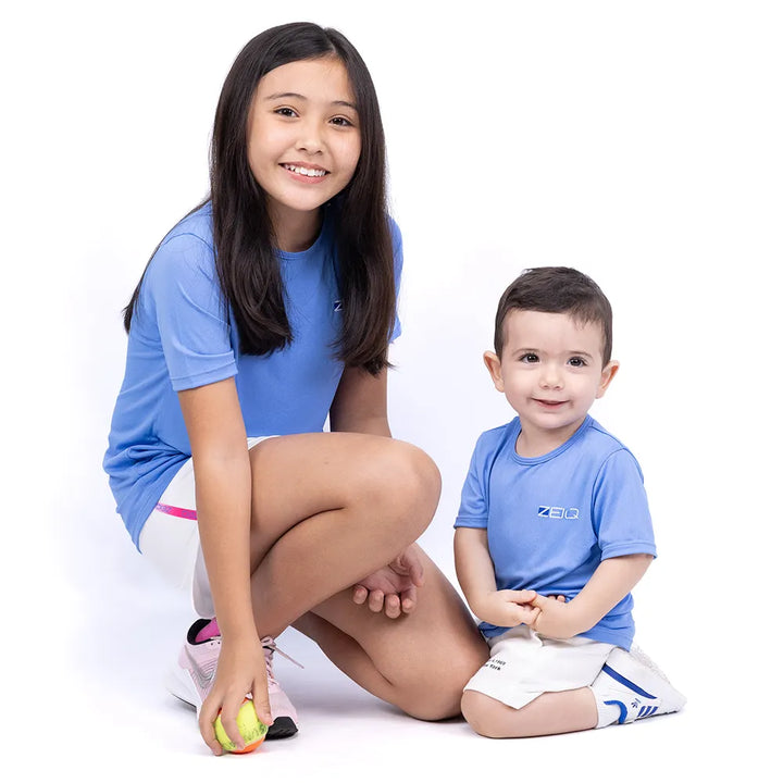 Camiseta Esportiva Infantil Zeiq Blue Jeans