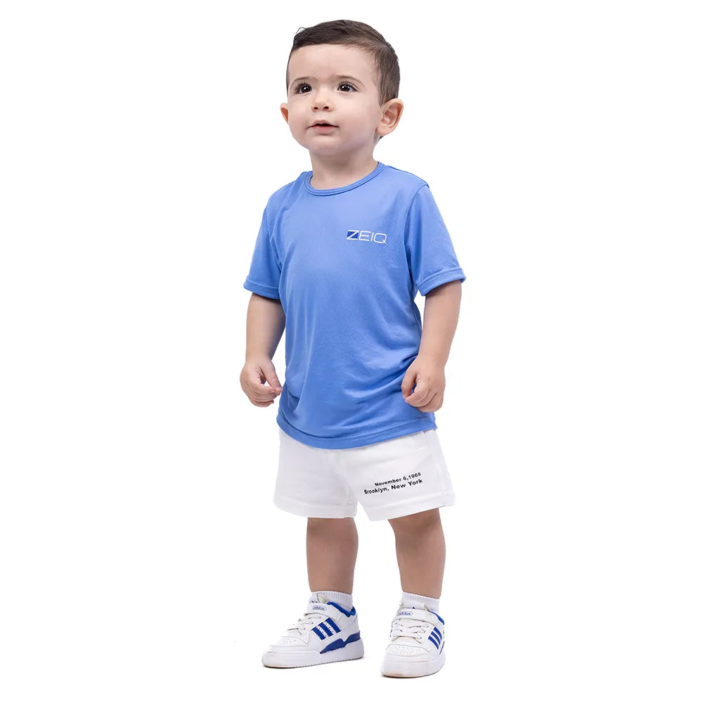 Camiseta Esportiva Infantil Zeiq Blue Jeans