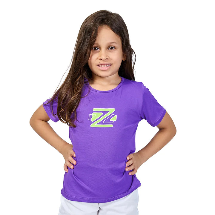 Camiseta Esportiva Infantil Zeiq Purple