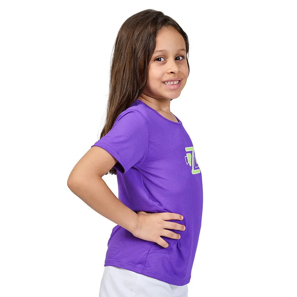 Camiseta Esportiva Infantil Zeiq Purple