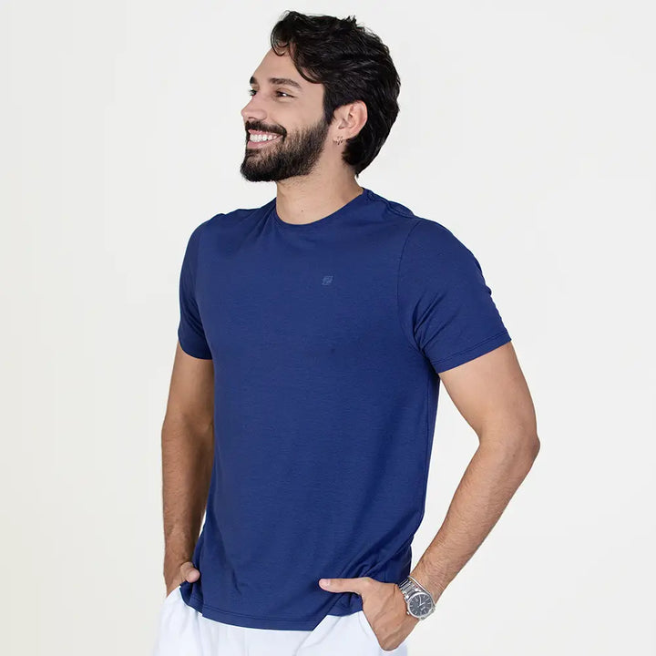 Camiseta Casual Soft Zeiq Azul Jeans