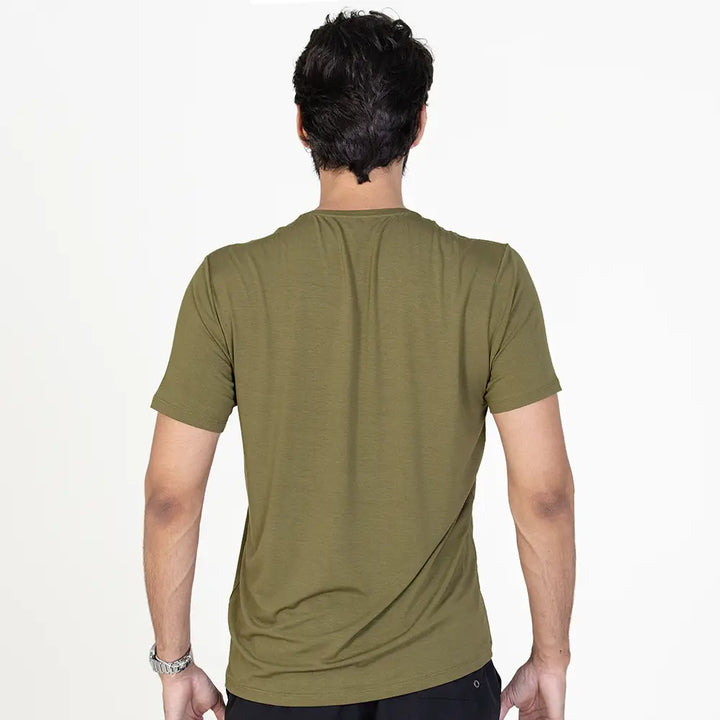 Camiseta Casual Soft Zeiq Verde Oliva