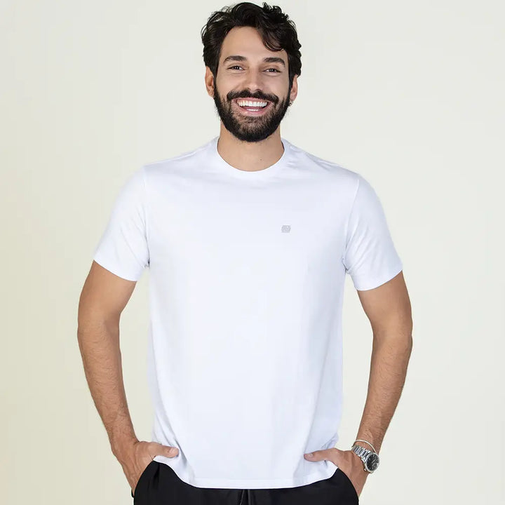 Camiseta Casual Comfort Zeiq Branca