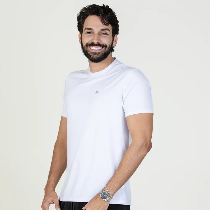Camiseta Casual Comfort Zeiq Branca