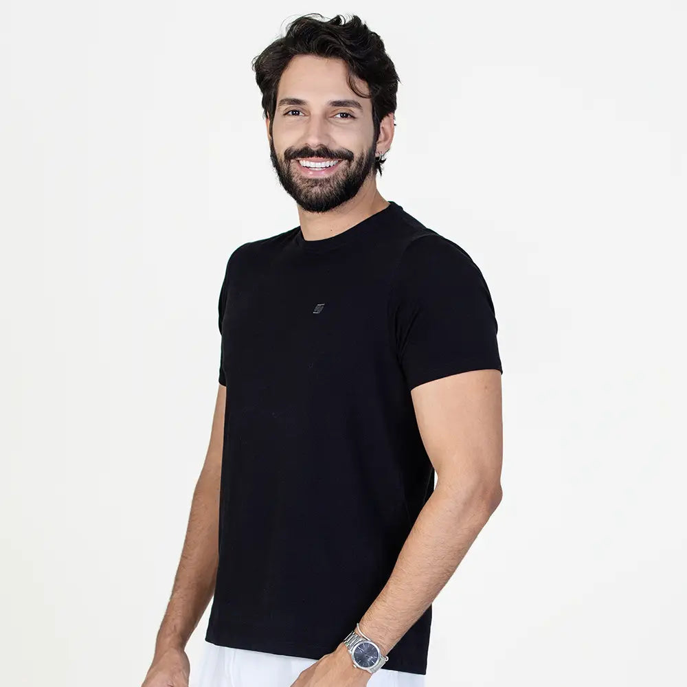 Camiseta Casual Comfort Zeiq Preta
