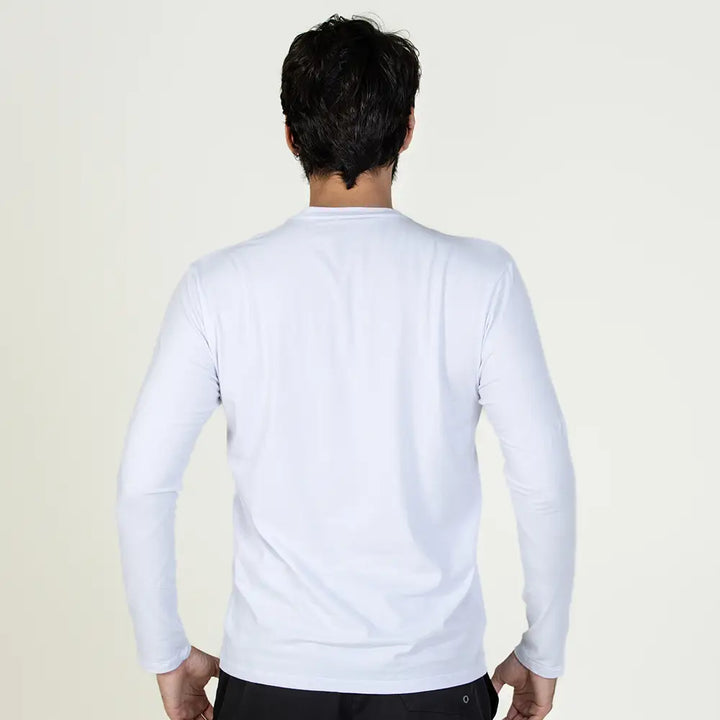Camiseta Casual Comfort Manga Longa Zeiq Branca