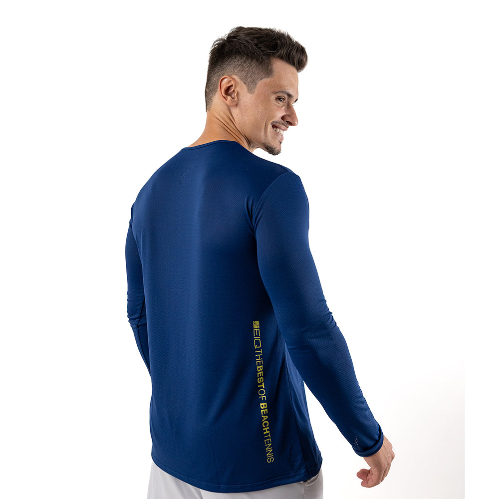Camiseta Esportiva Dry Manga Longa Zeiq Azul Marinho