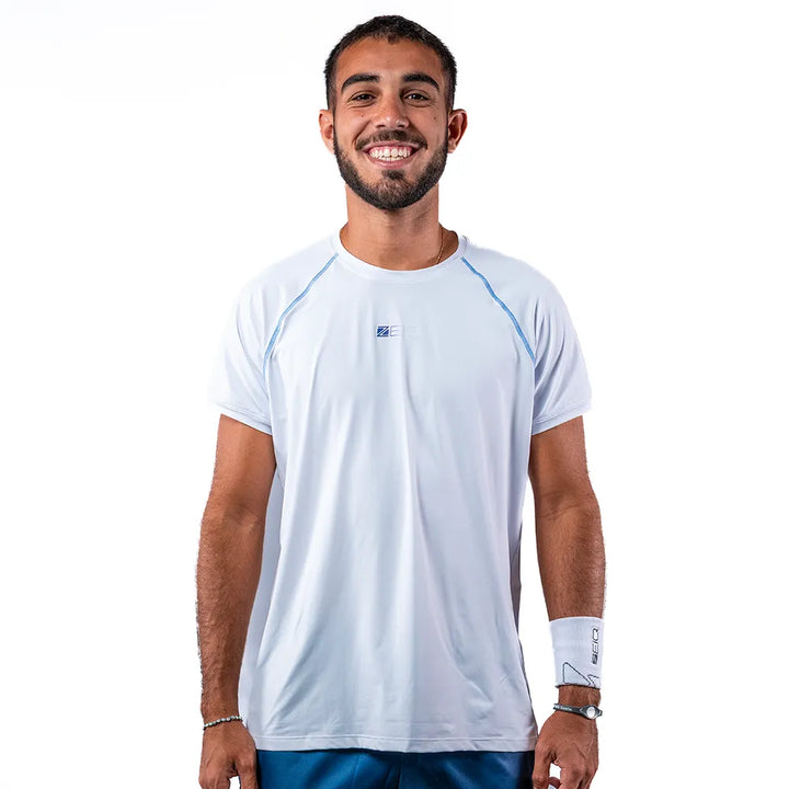 Camiseta Esportiva Slim Trace Branca Zeiq Leo Branco