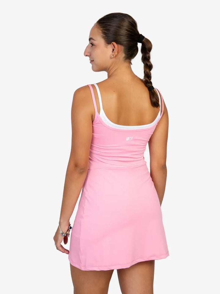 Vestido Fit Flow Alça Dupla NG Zeiq Rosa