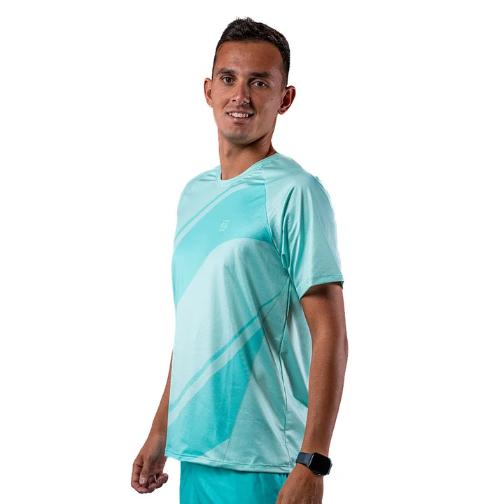 Camiseta Esportiva Estampa Verde Agua Zeiq Lucas Cherione