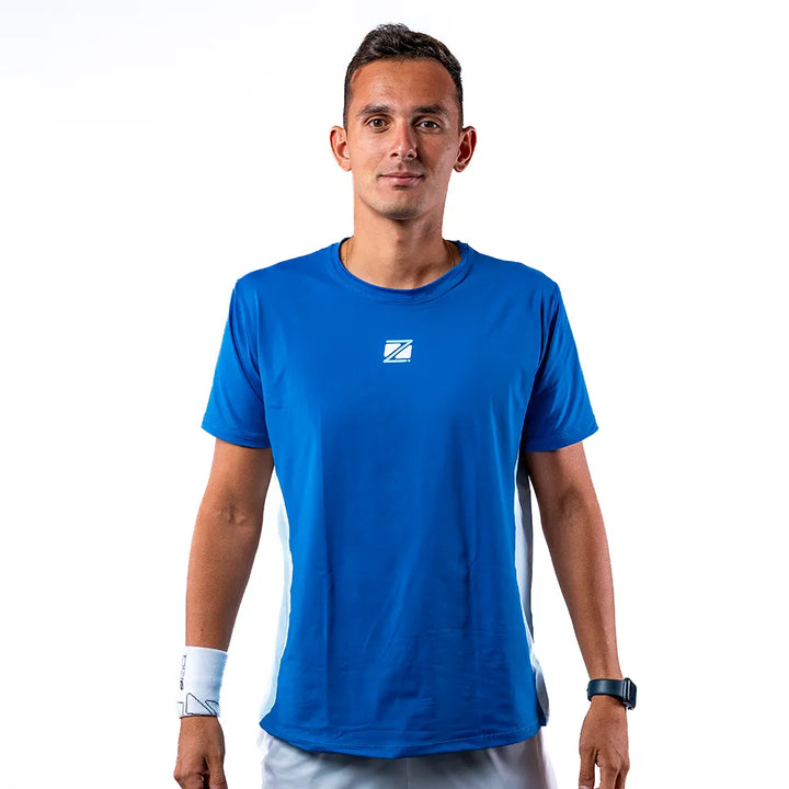 Camiseta Esportiva Slim Azul Wave Zeiq Lucas Cherione