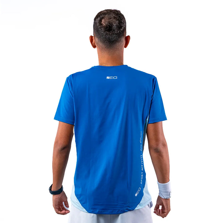 Camiseta Esportiva Slim Azul Wave Zeiq Lucas Cherione