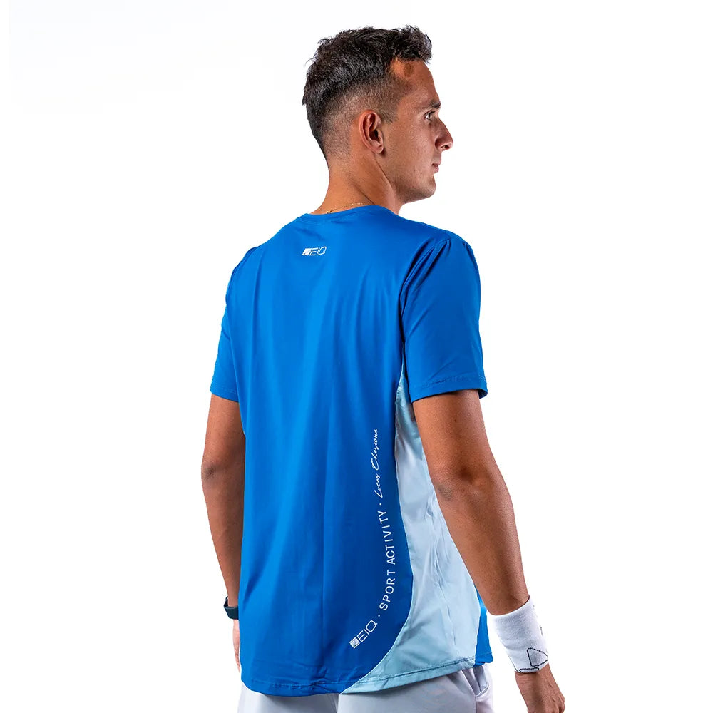 Camiseta Esportiva Slim Azul Wave Zeiq Lucas Cherione