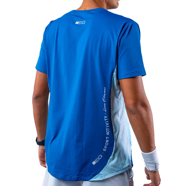 Camiseta Esportiva Slim Azul Wave Zeiq Lucas Cherione