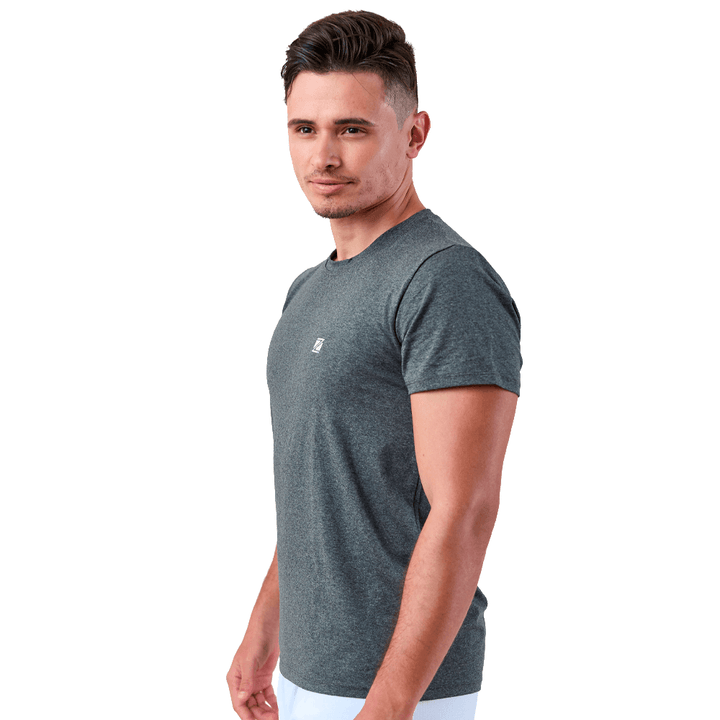 Camiseta Malha Fria Zeiq Grafite - Logo Branco