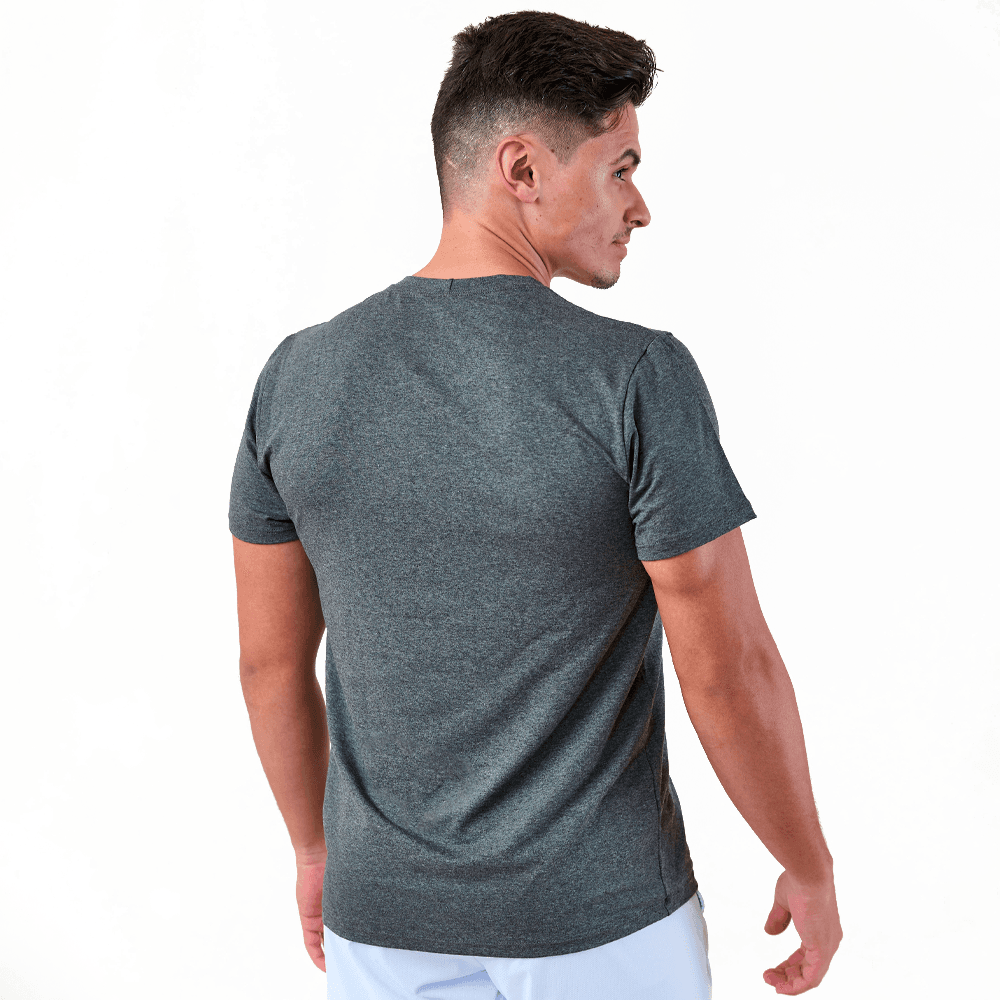 Camiseta Malha Fria Zeiq Grafite - Logo Branco