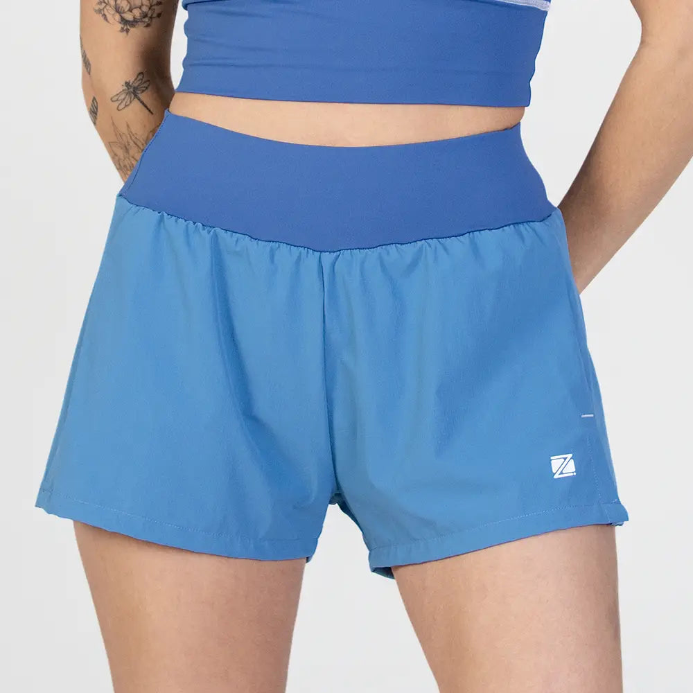 Short Duplo Mundial Zeiq Azul Luxo