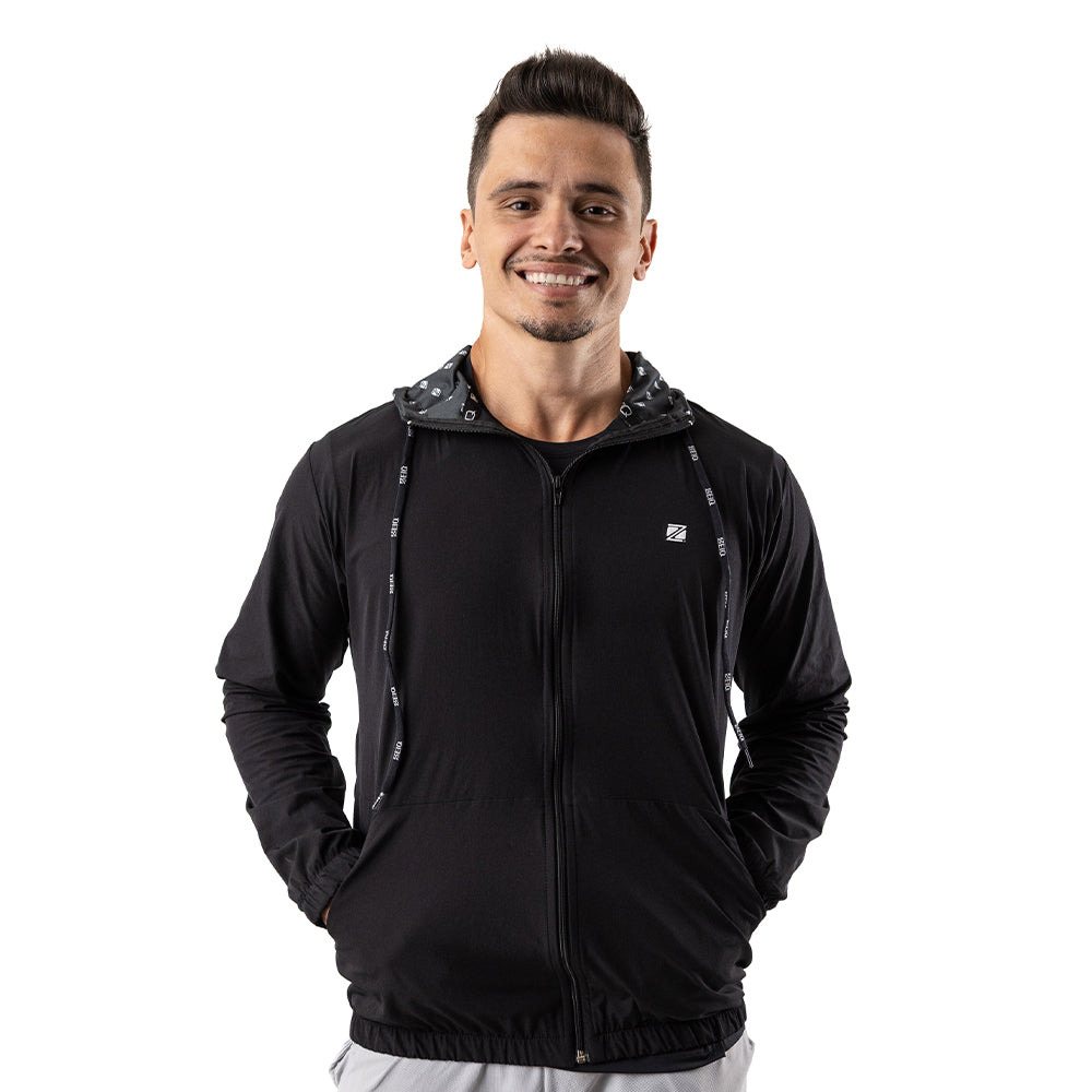 Jaqueta corta-vento Unissex Hover Zeiq Preta