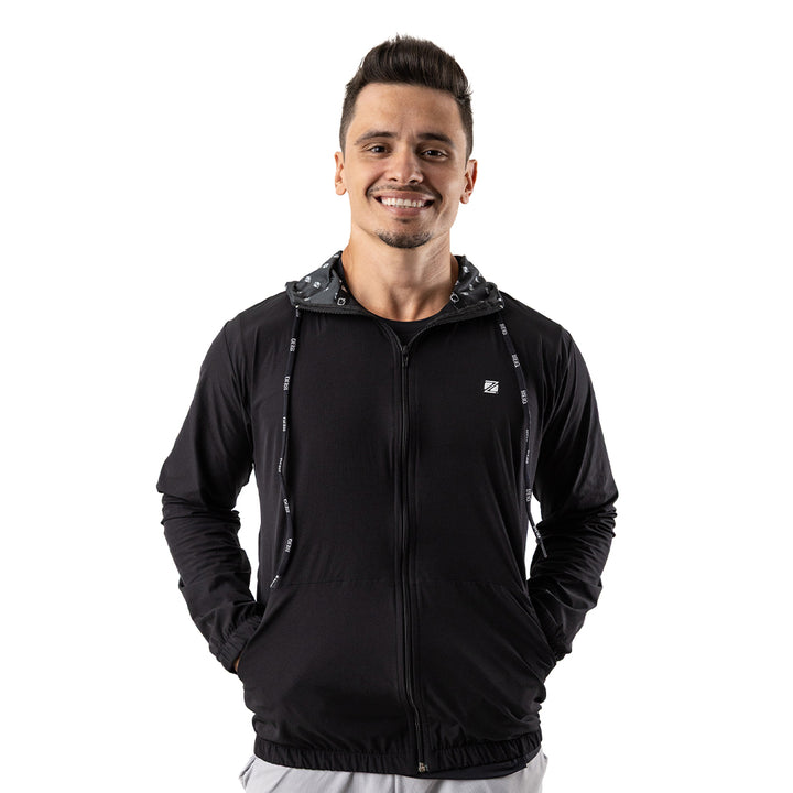 Jaqueta corta-vento Unissex Hover Zeiq Preta