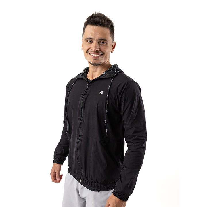 Jaqueta corta-vento Unissex Hover Zeiq Preta