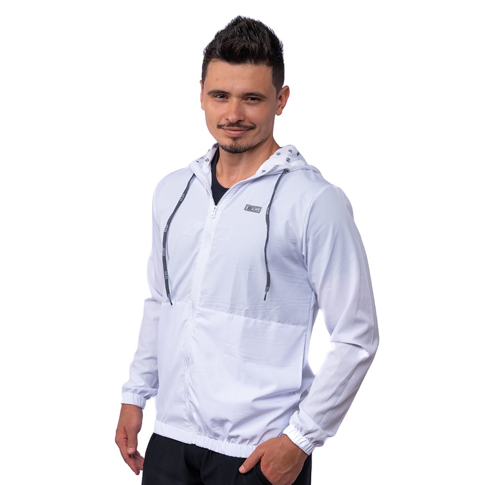 Jaqueta corta-vento Unissex Float Zeiq Branca