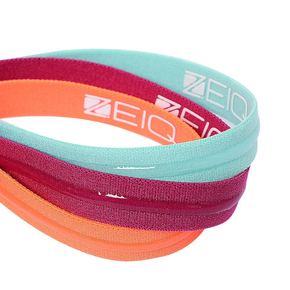 Head Band Sport Zeiq - Kit 3 Unidades (bordô, laranja e azul sky)