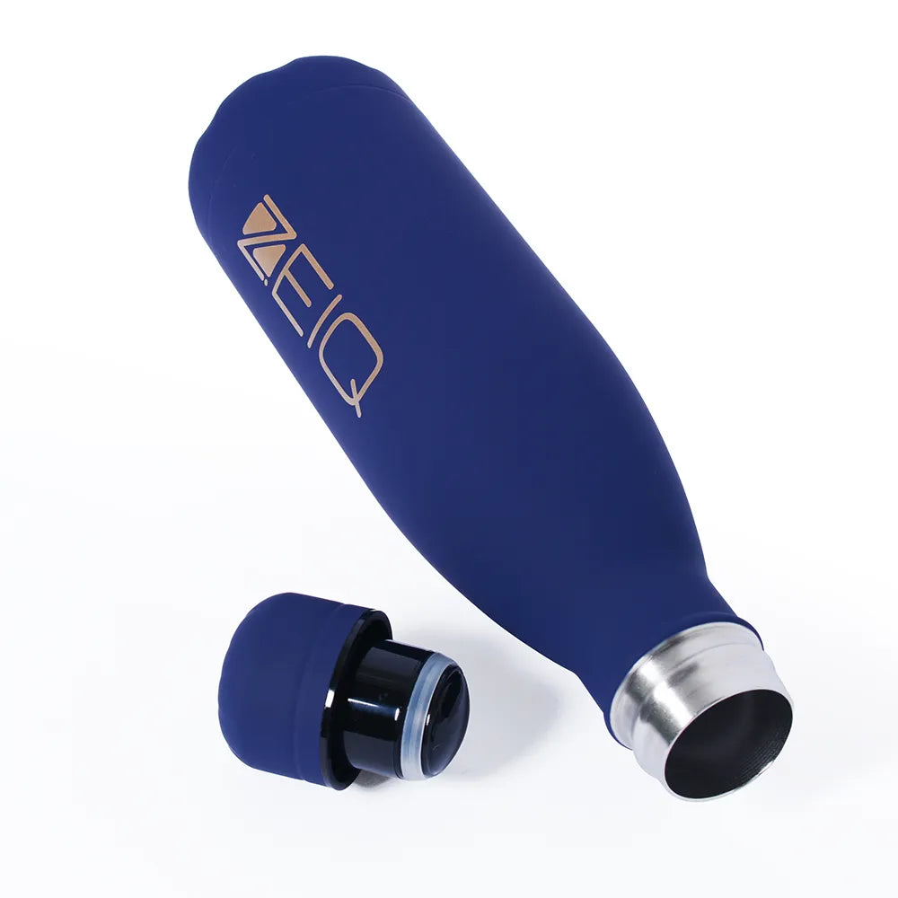 Garrafa Térmica Emborrachada Zeiq 500ml Azul Marinho