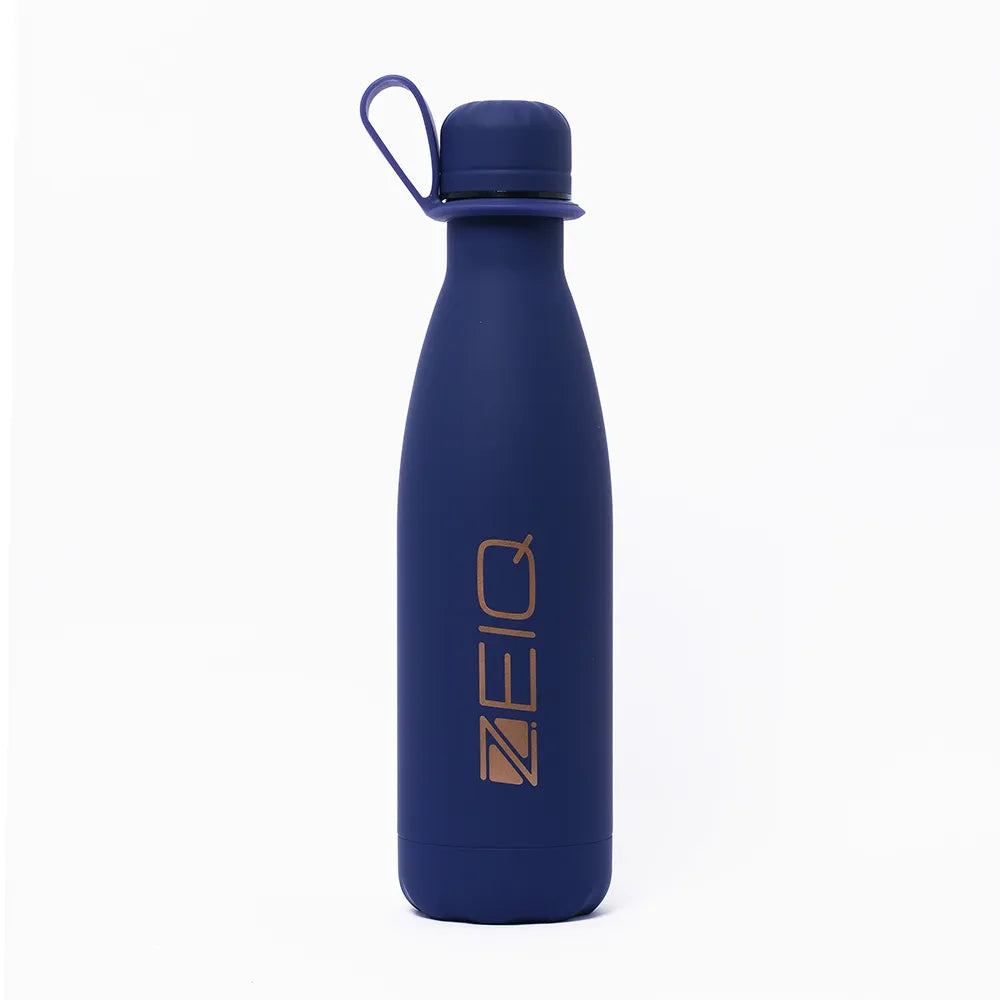 Garrafa Térmica Emborrachada Zeiq 500ml Azul Marinho