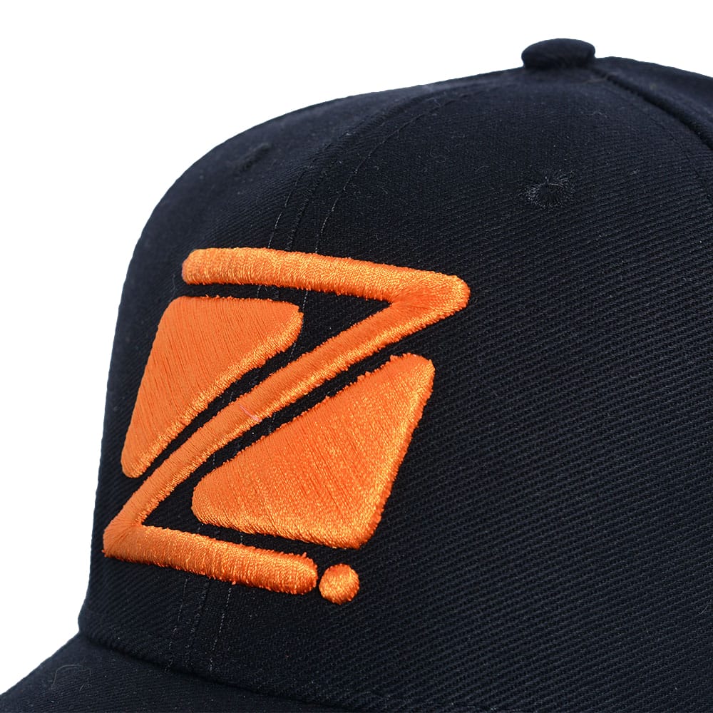 Boné Tie Break Zeiq Preto - Logo Laranja