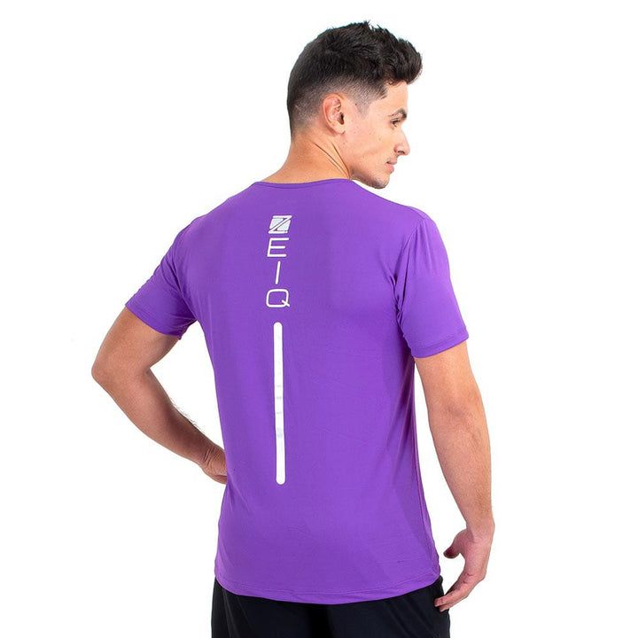 Camiseta Esportiva Slim Zeiq Roxa - Logo Prata