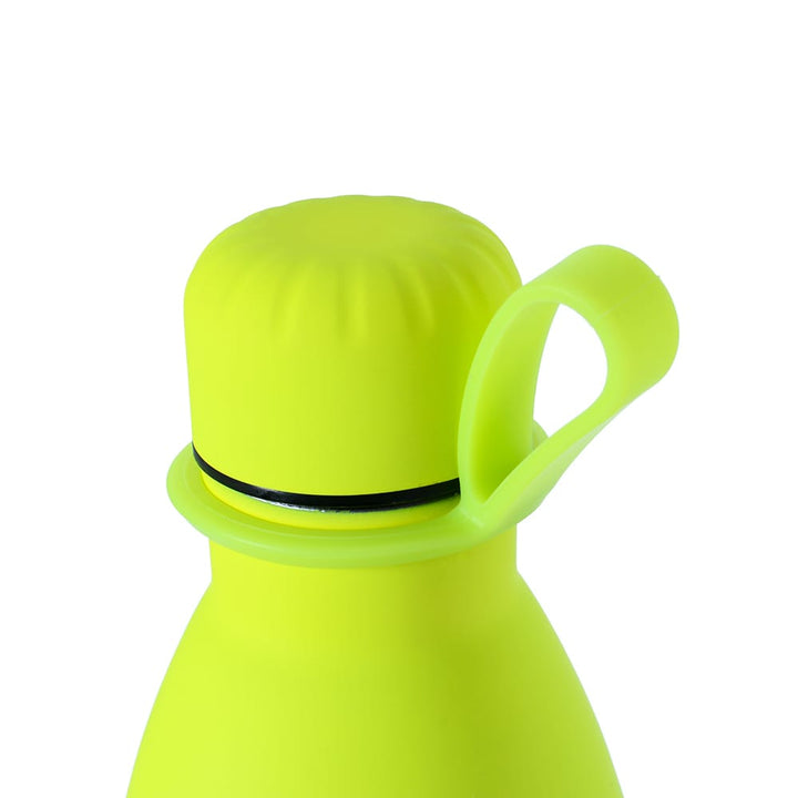 Garrafa Térmica Emborrachada Zeiq 1L Amarelo Neon