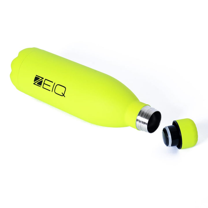 Garrafa Térmica Emborrachada Zeiq 1L Amarelo Neon