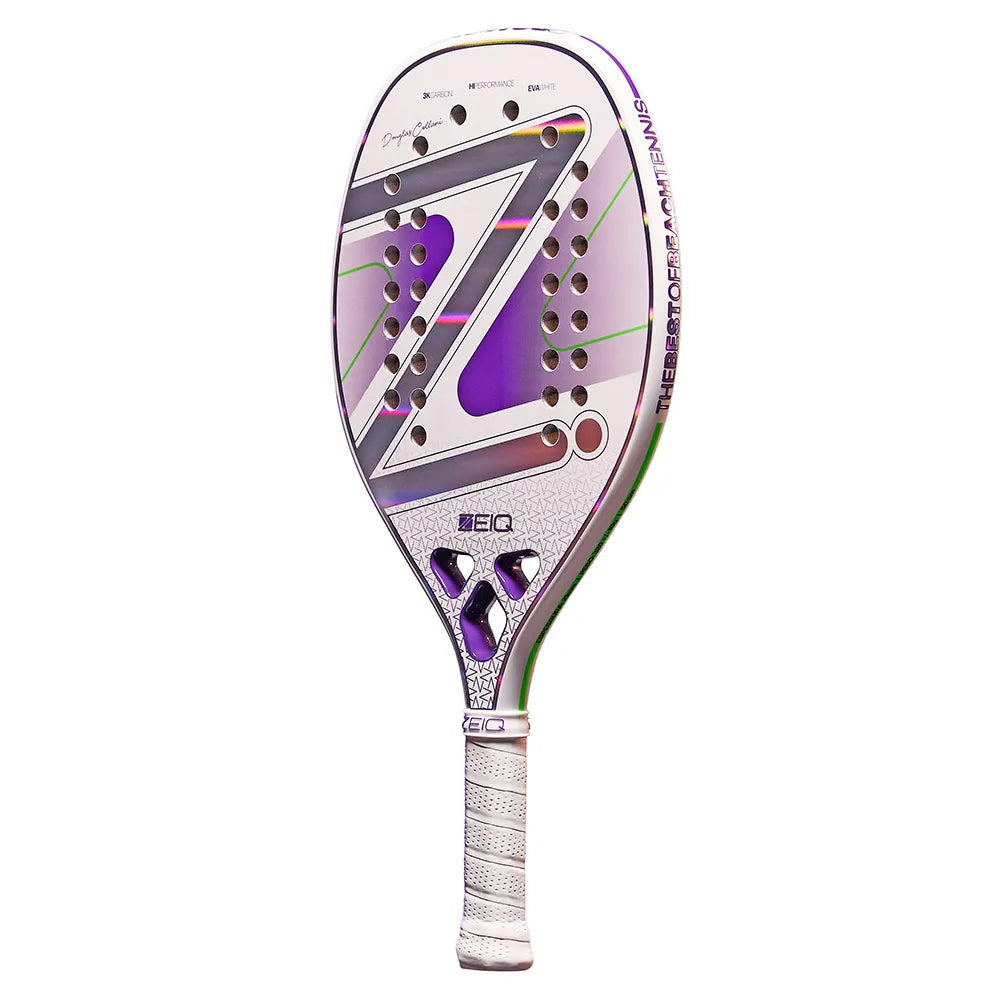 Raquete de Beach Tennis Pro Violet Collani White Zeiq – 3K – ZEIQ