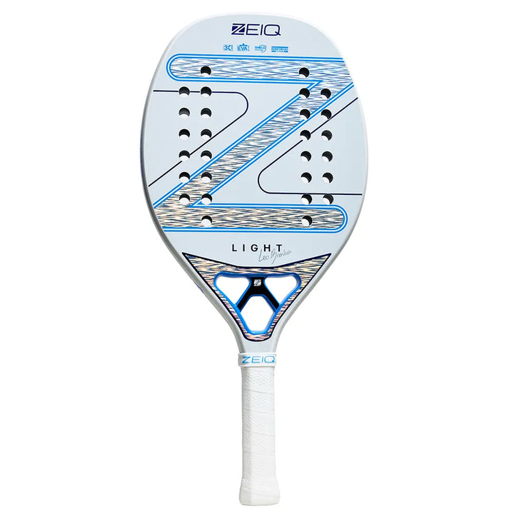 Raquete de Beach Tennis New Light Leo Branco Zeiq - 3K