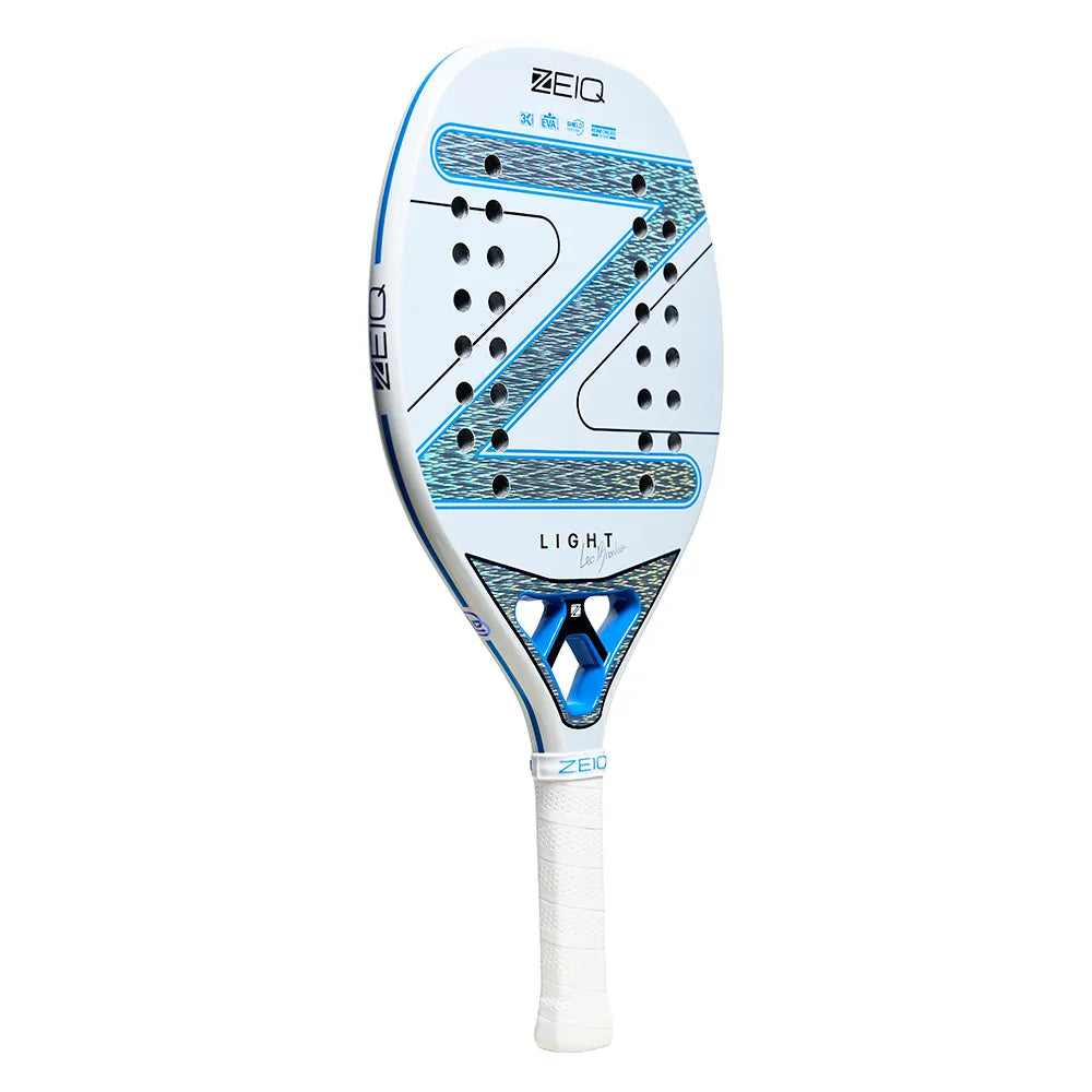 Raquete de Beach Tennis New Light Leo Branco Zeiq - 3K