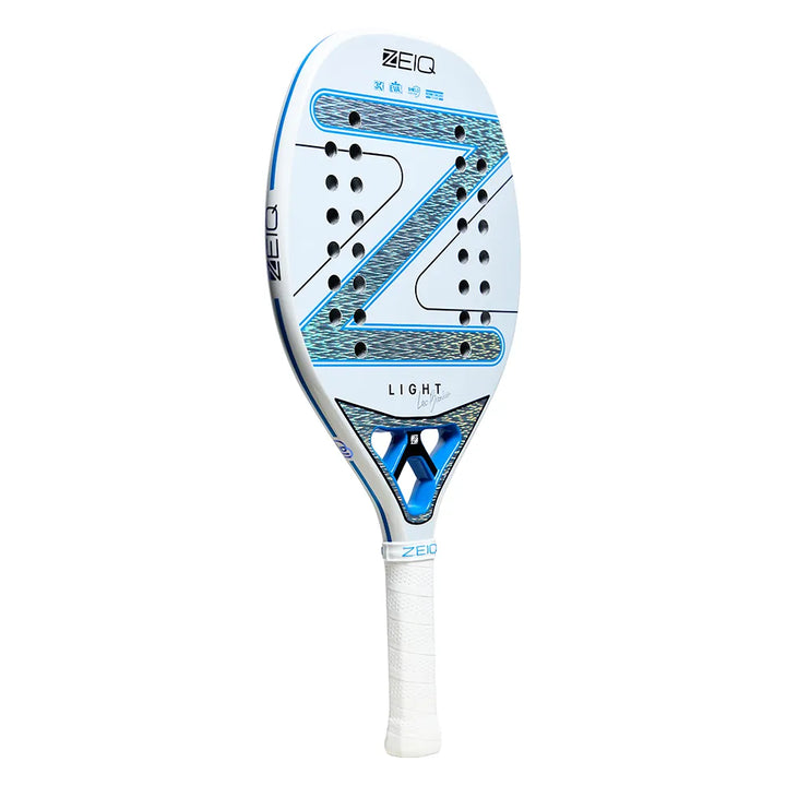 Raquete de Beach Tennis New Light Leo Branco Zeiq - 3K