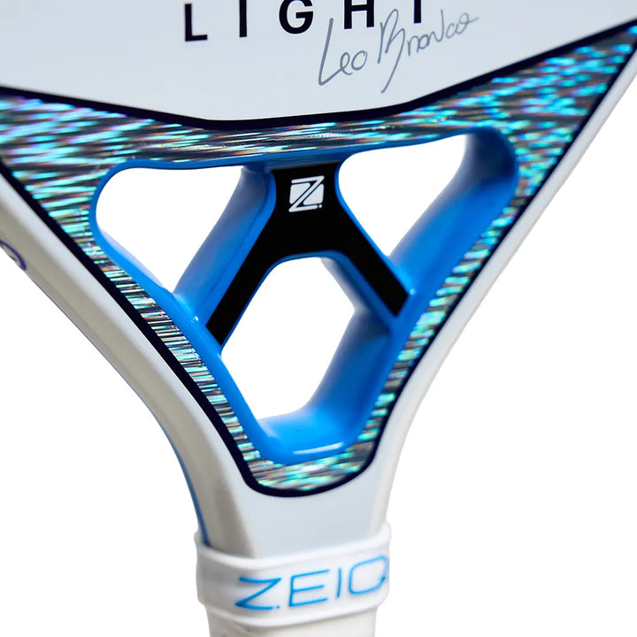 Raquete de Beach Tennis New Light Leo Branco Zeiq - 3K
