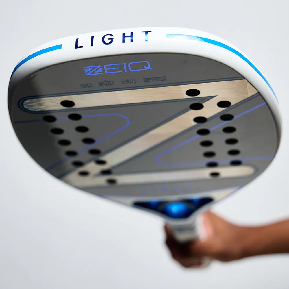 Raquete de Beach Tennis New Light Leo Branco Zeiq - 3K