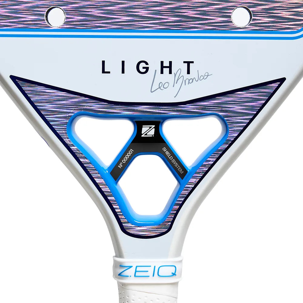 Raquete de Beach Tennis New Light Leo Branco Zeiq - 3K