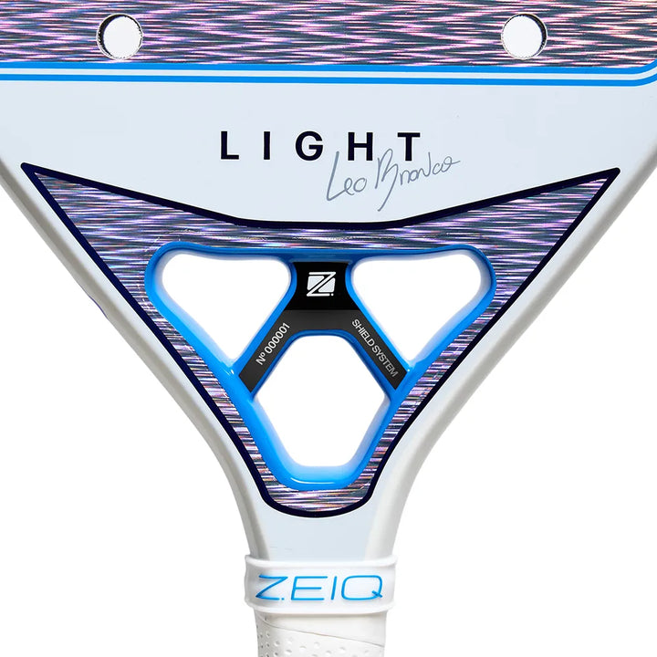 Raquete de Beach Tennis New Light Leo Branco Zeiq - 3K