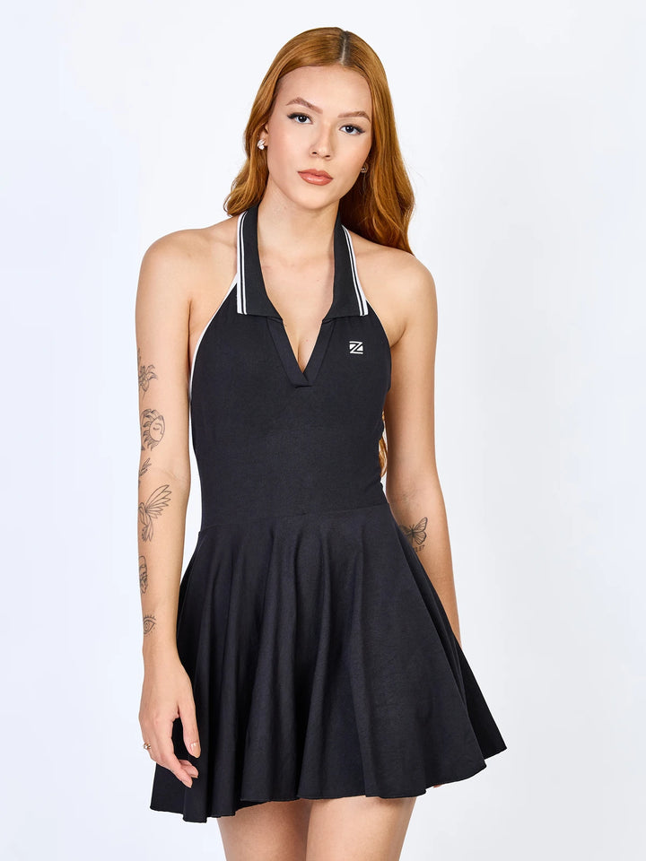 Vestido Fit Classic Mesh Zeiq Black