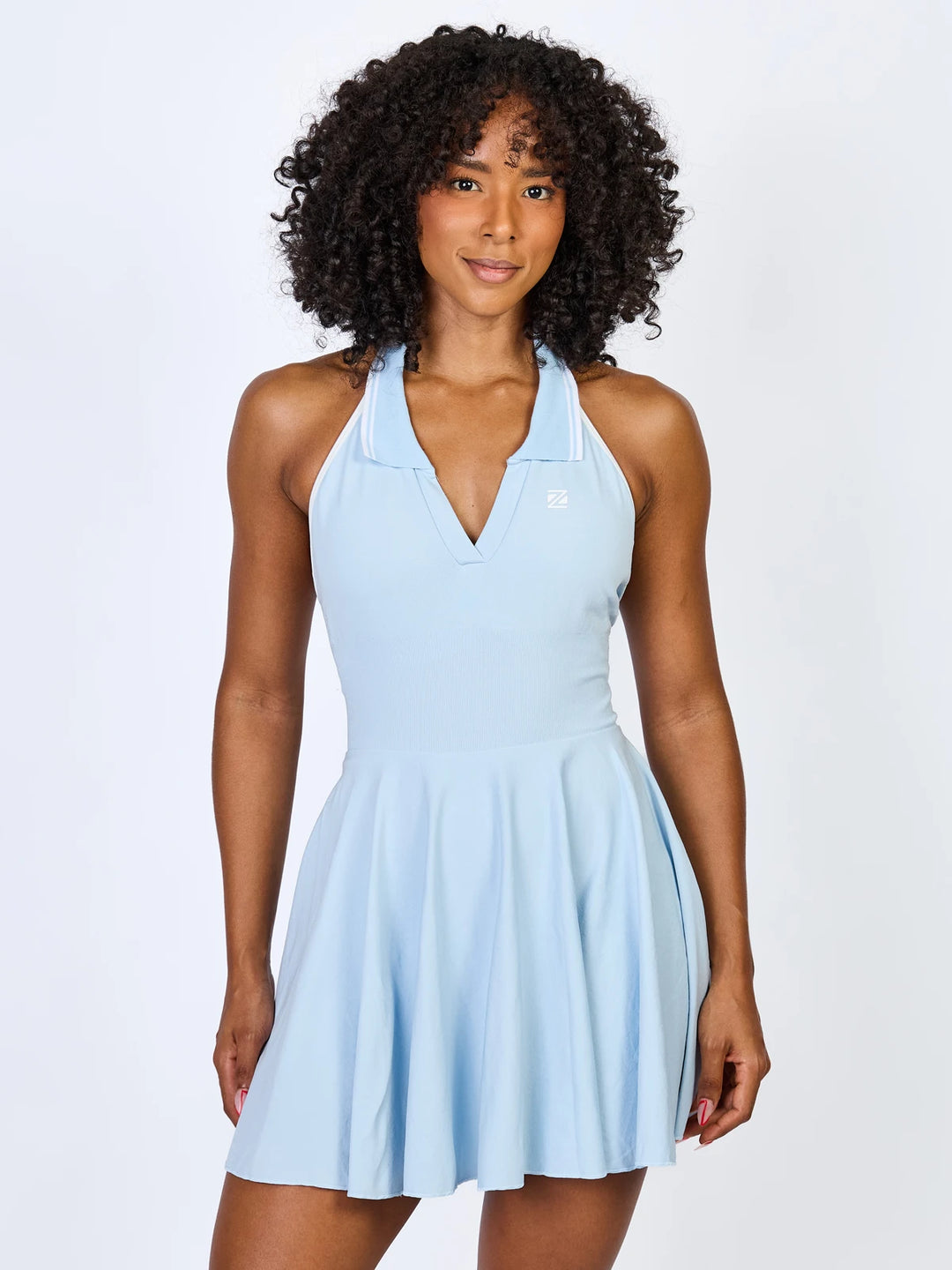 Vestido Fit Classic Mesh Zeiq Ice Blue