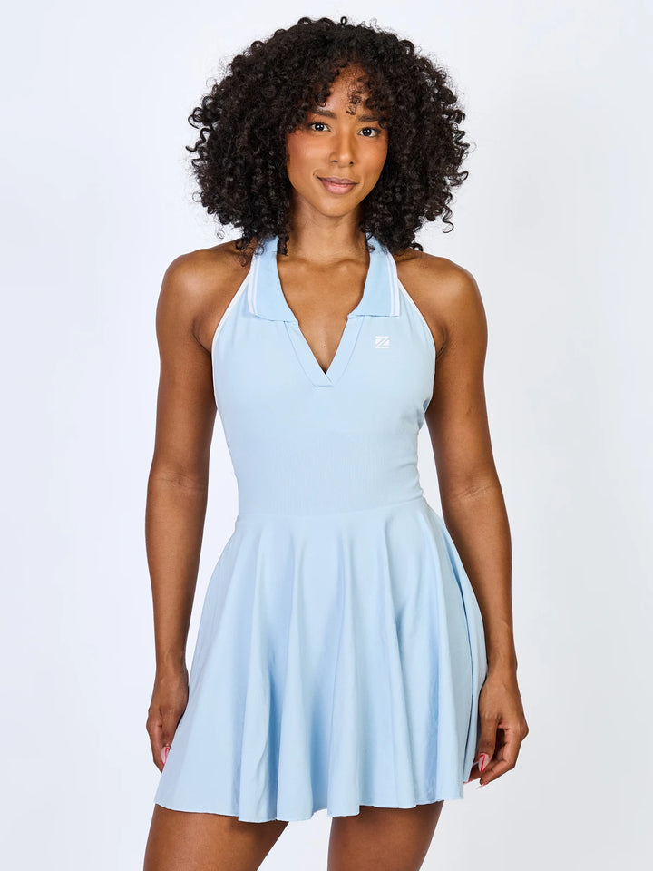 Vestido Fit Classic Mesh Zeiq Ice Blue
