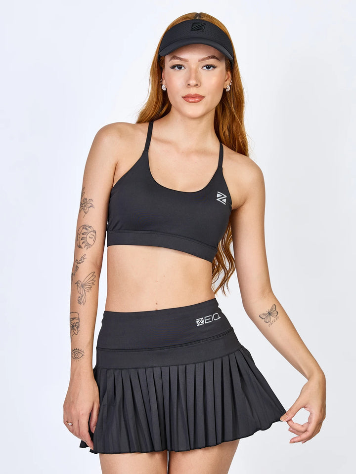 Saia Esportiva Pleats Zeiq Black