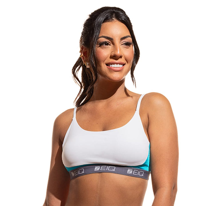 Top Slice Zeiq Branco e Azul