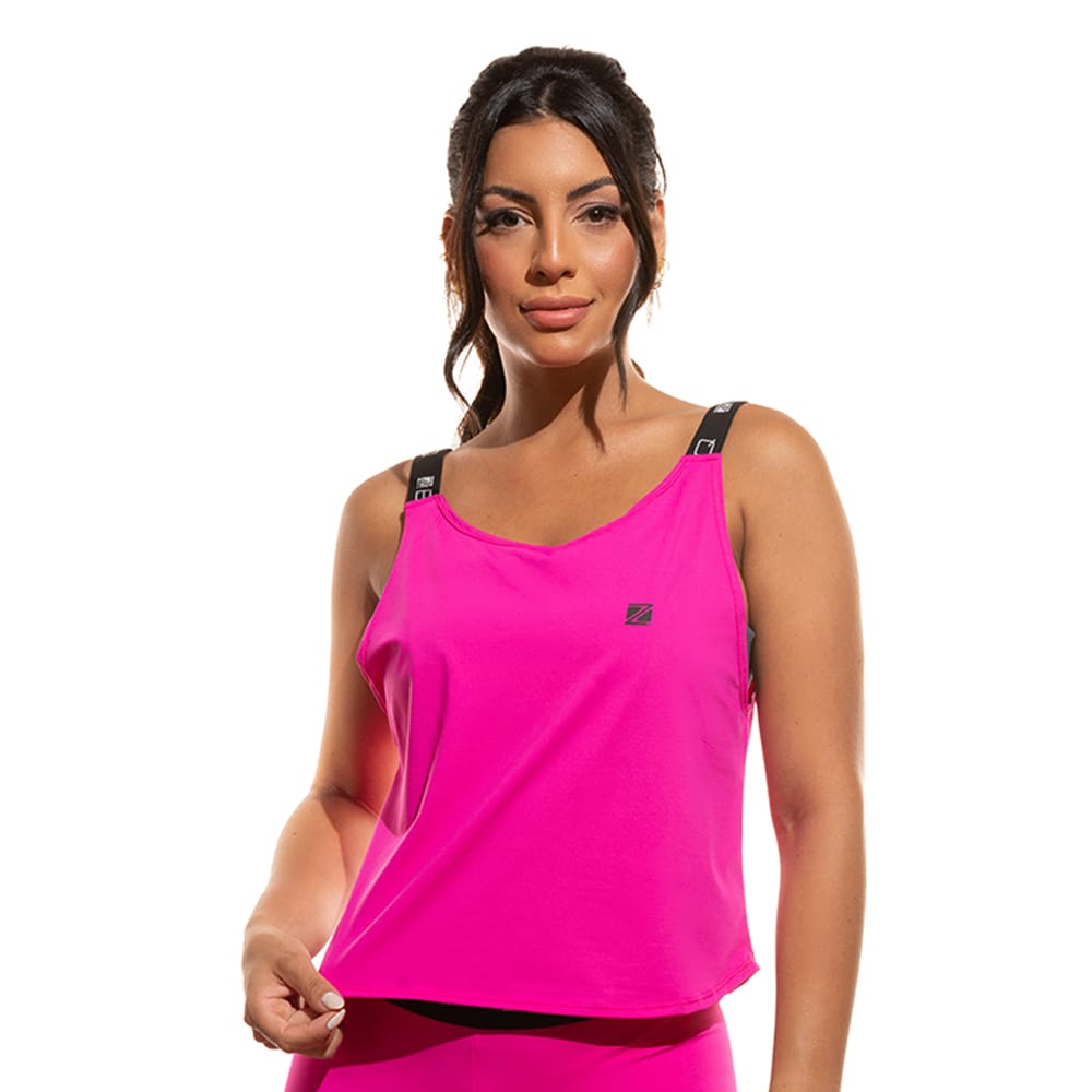 Cropped Move Zeiq Pink - Logo Preto