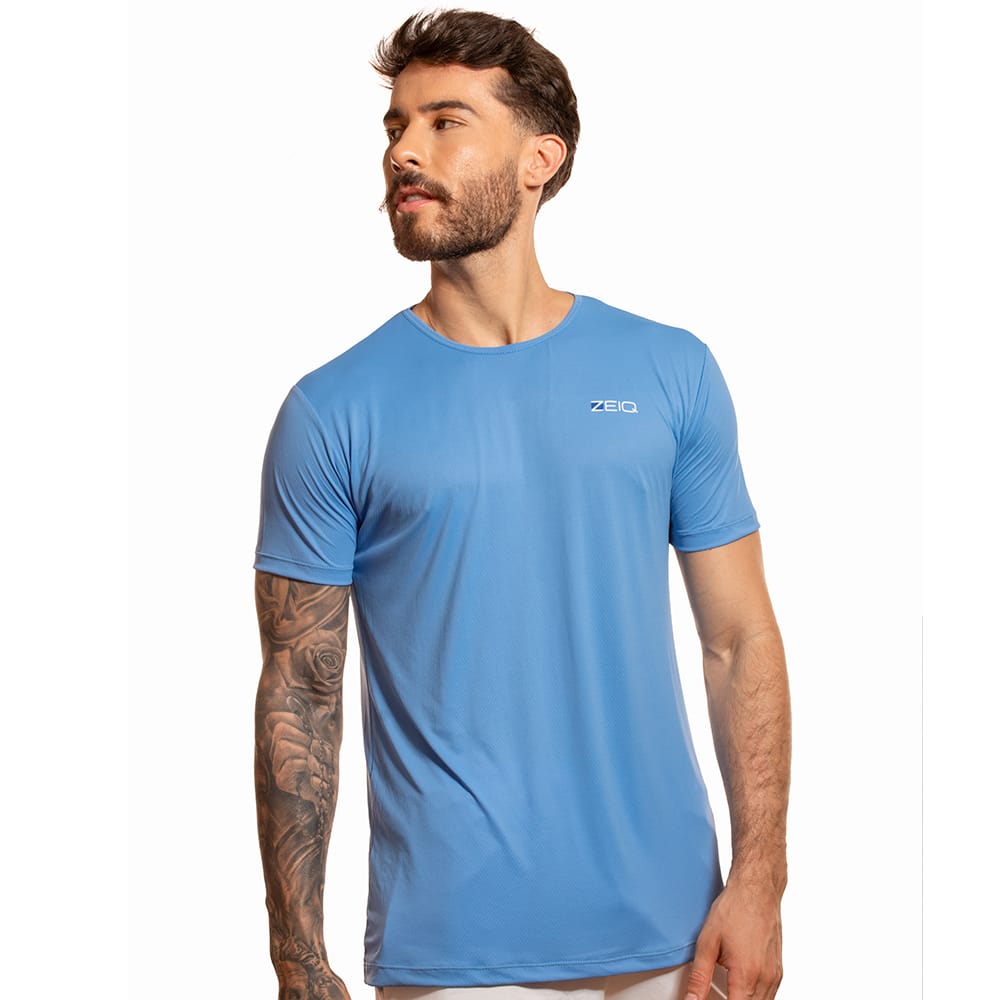 Camiseta Esportiva Slim Zeiq Blue Jeans