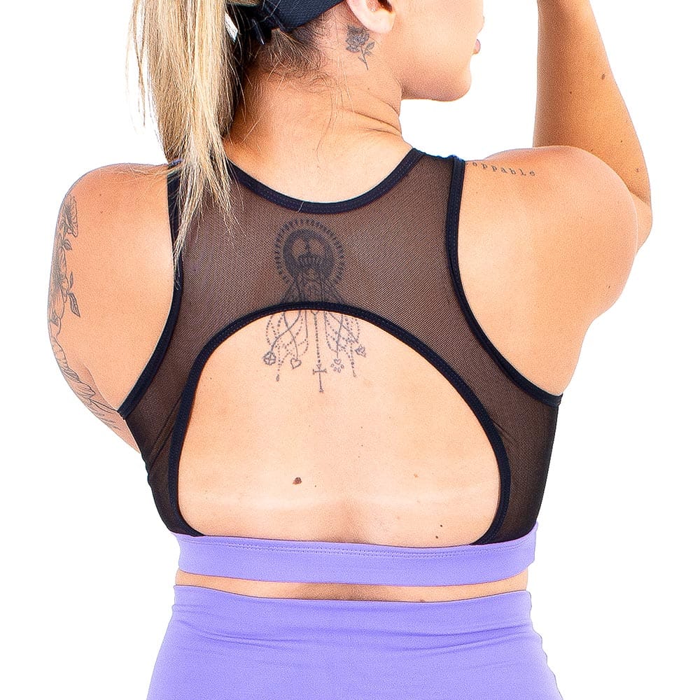 Top Esportivo Sustentação Zeiq Lilás